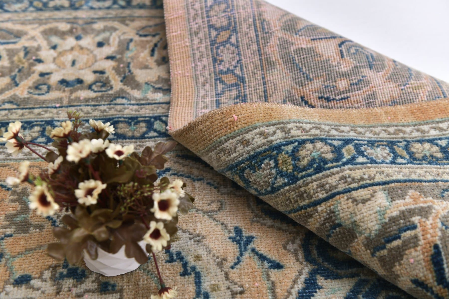 Rug 384x282 cm, orange, wool, Turkey, 1960s - 213681