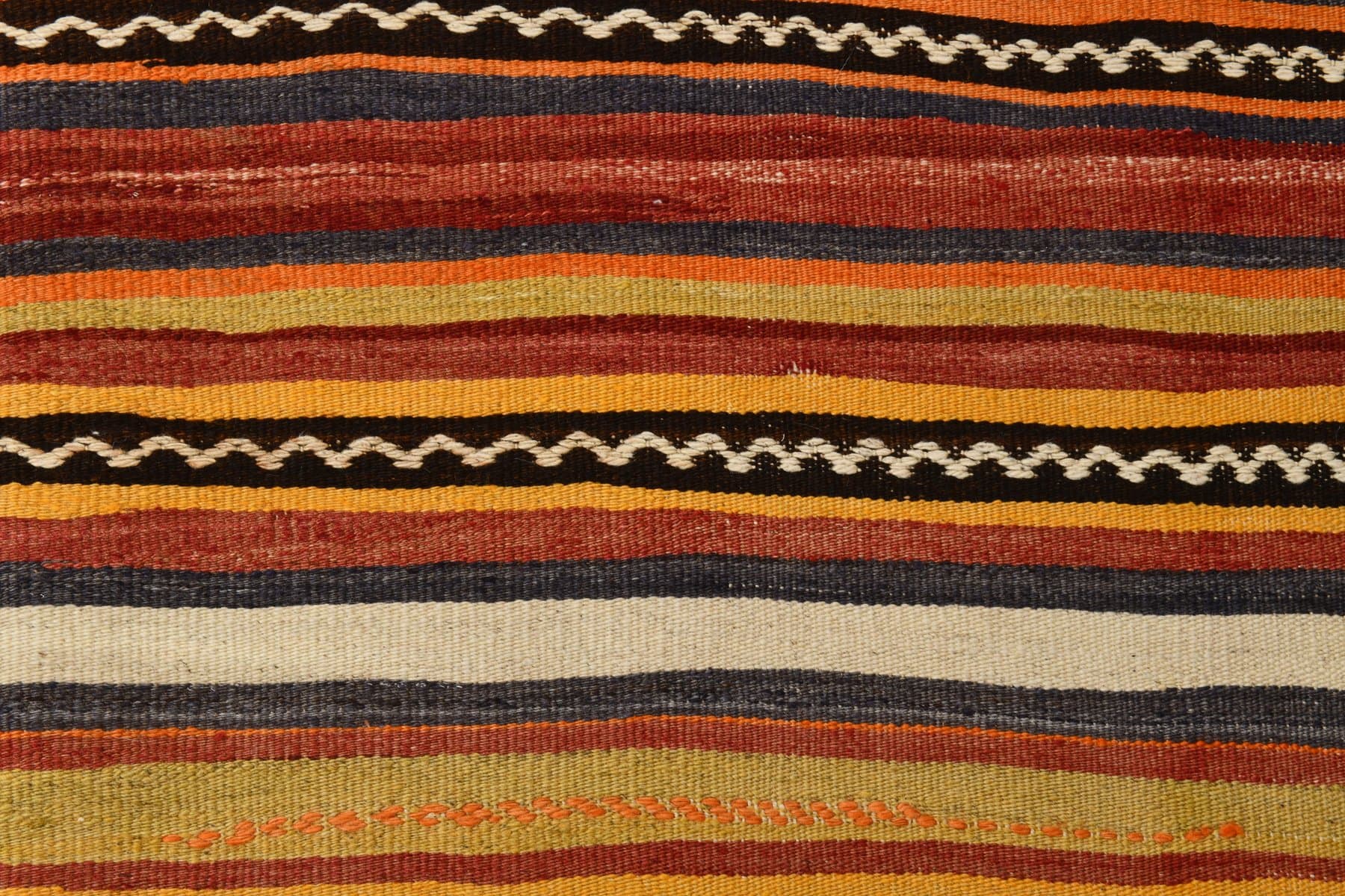 Kilim 149x402 cm, brązowy, wełna, Turcja, lata 60. - 213677