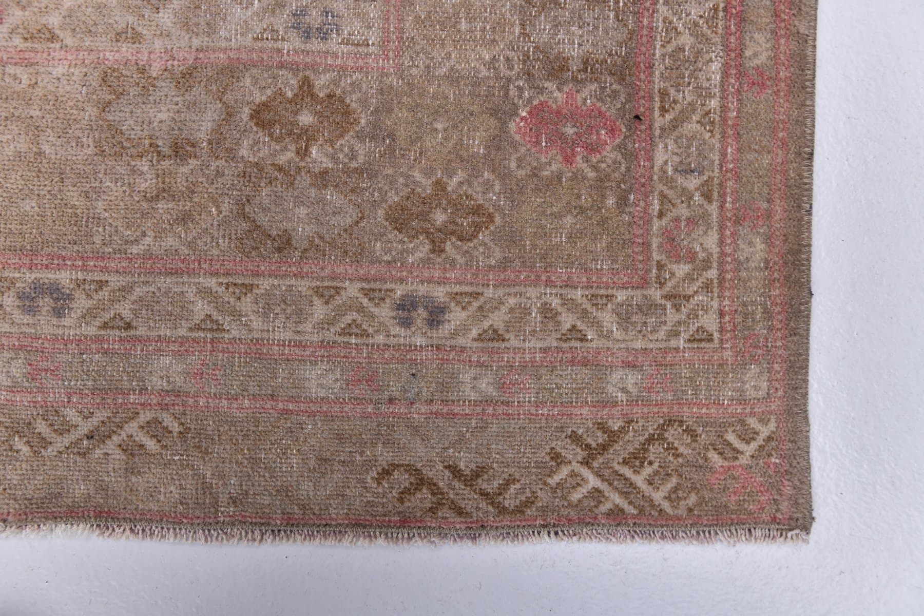 Dywan 378x299 cm, beżowy, wełna, lata 60. - 214312