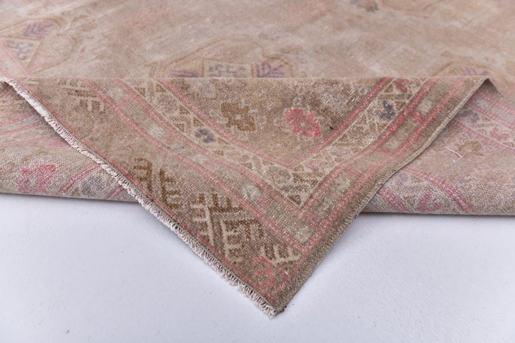 Dywan 378x299 cm, beżowy, wełna, lata 60. - 214310