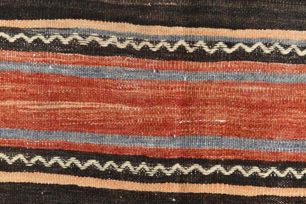 Kilim 234x170 cm, czerwony, wełna, Turcja, lata 70. - 214286