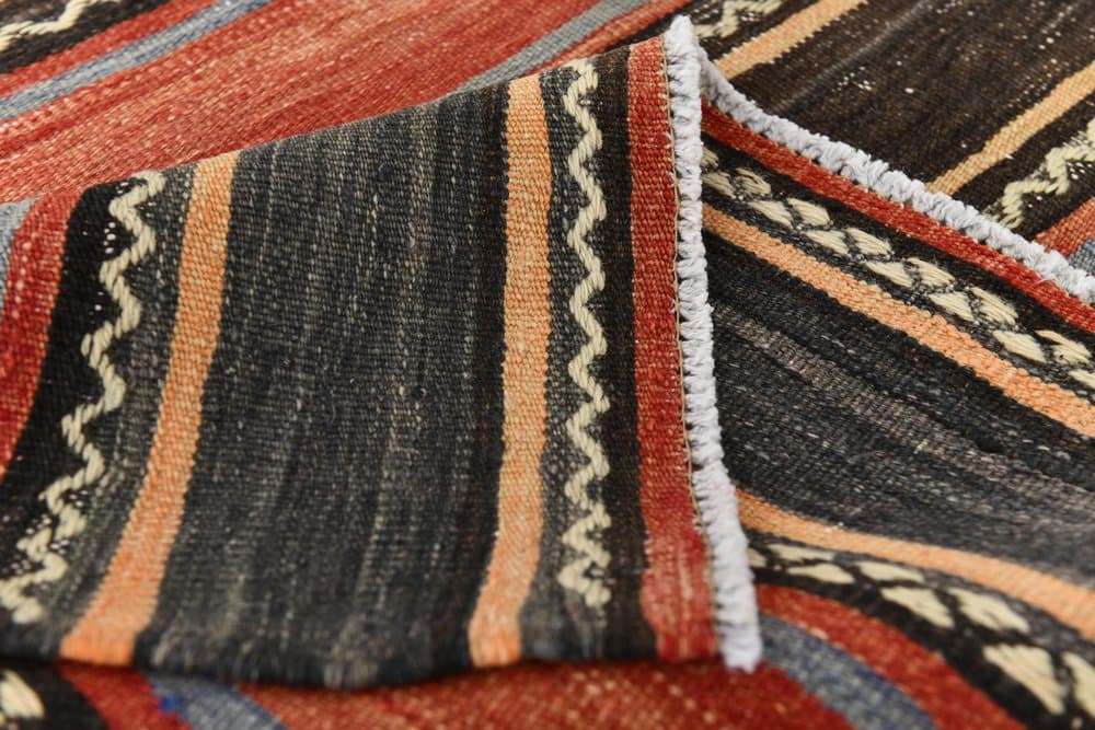 Kilim 234x170 cm, czerwony, wełna, Turcja, lata 70. - 214290