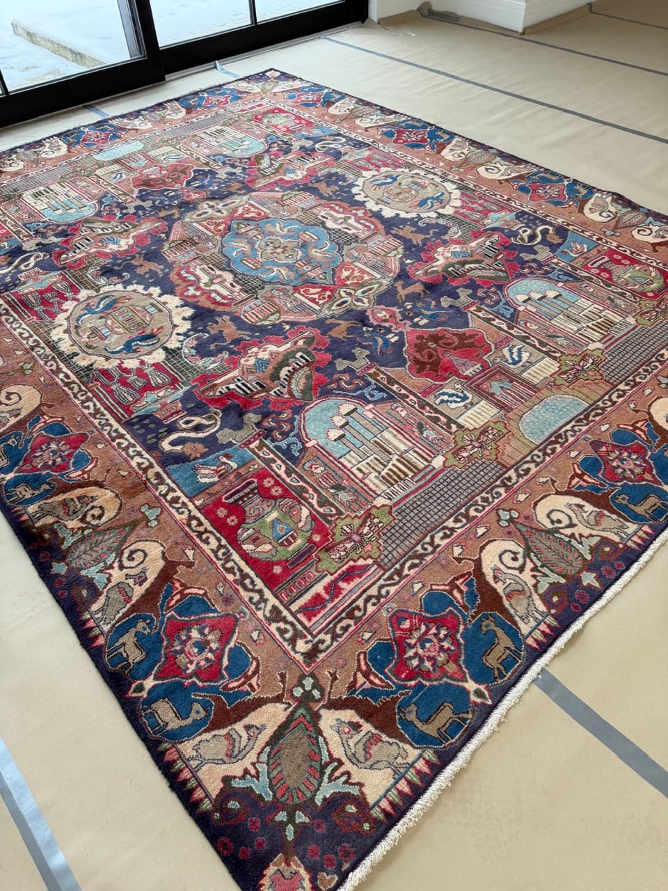 Nowy Dywan Perski Kaszmirowy Wełniany Kaschmar Figural - 214165