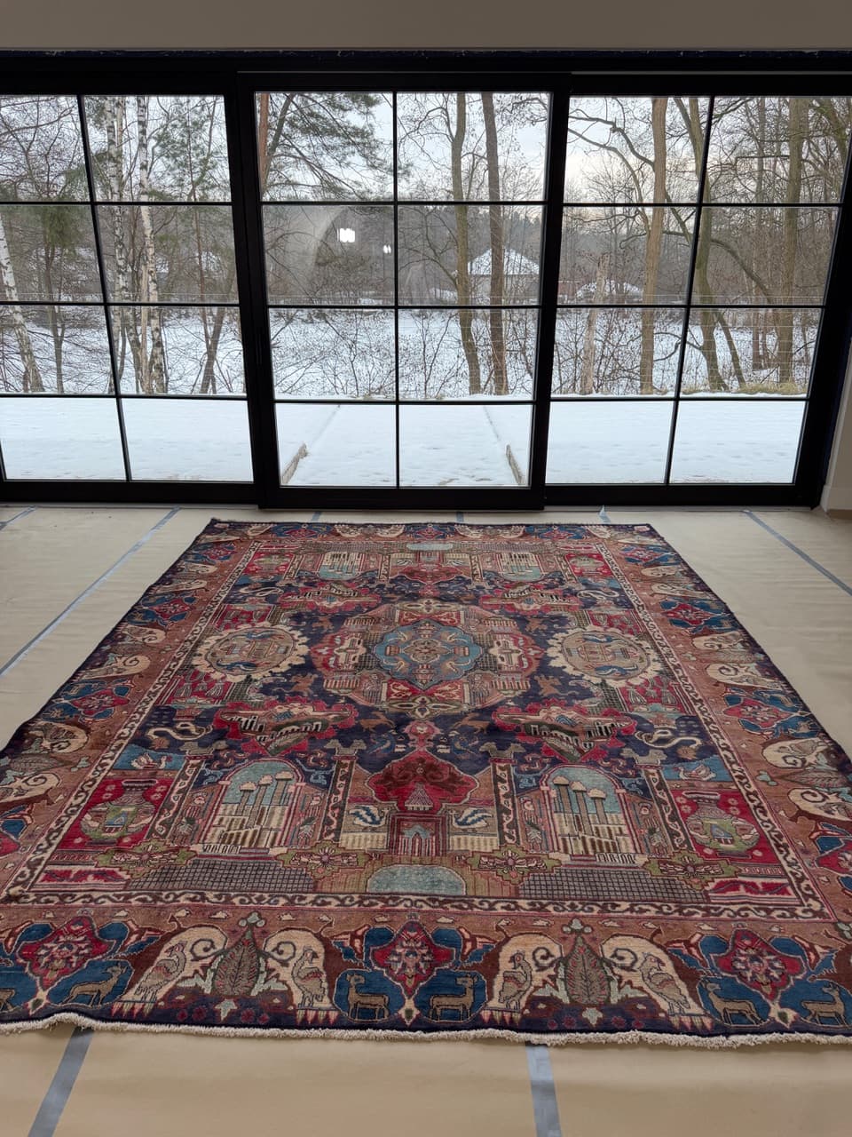 Nowy Dywan Perski Kaszmirowy Wełniany Kaschmar Figural - 214163