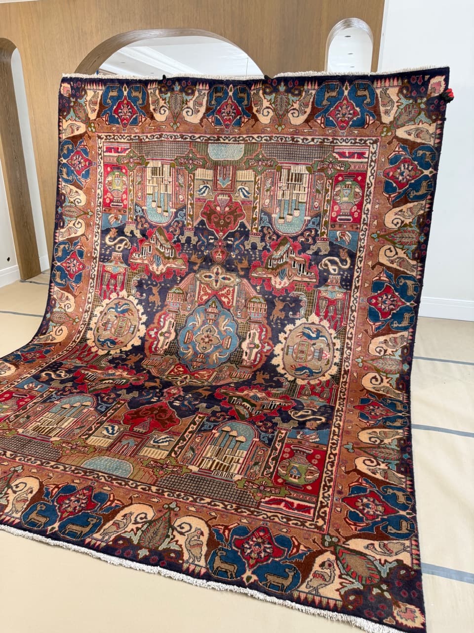 Nowy Dywan Perski Kaszmirowy Wełniany Kaschmar Figural - 214167