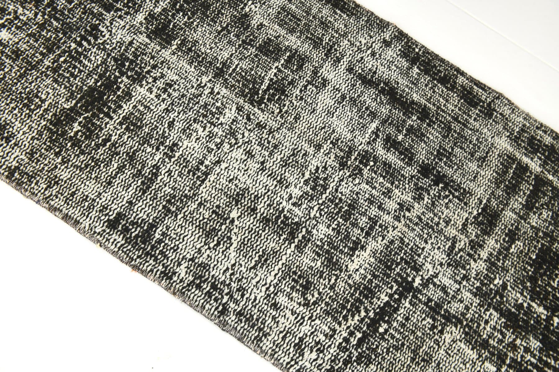 Chodnik 194x54 cm, szary, wełna, lata 70. - 214452