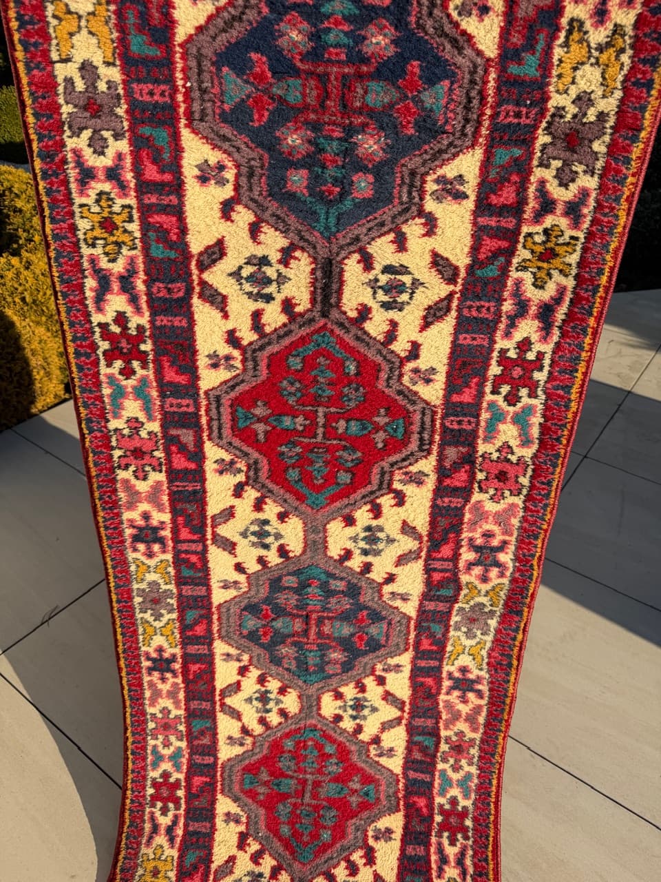 Chodnik Hamadan, multikolor, wełna, Indie, lata 90. - 214506