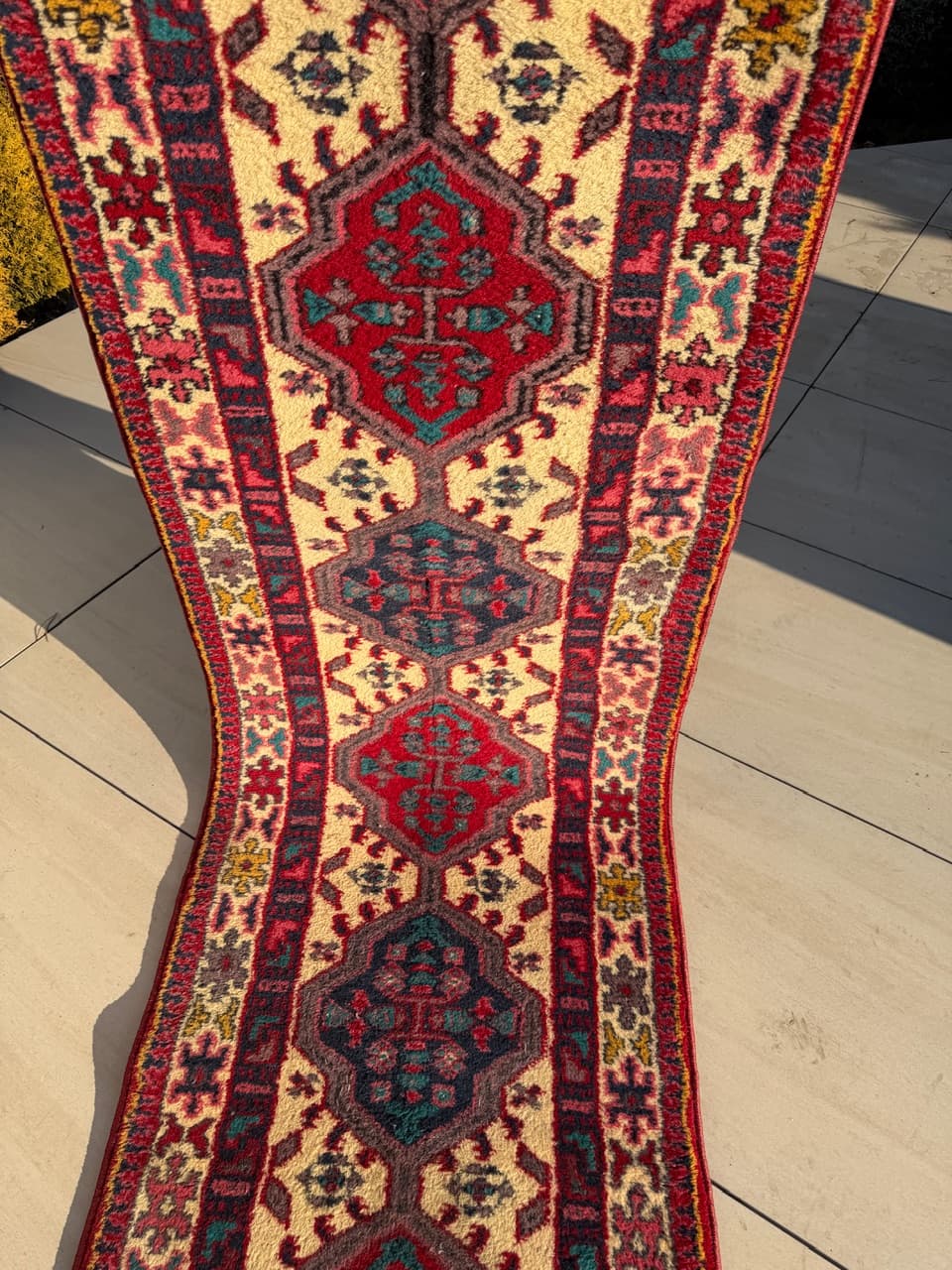 Chodnik Hamadan, multikolor, wełna, Indie, lata 90. - 214511