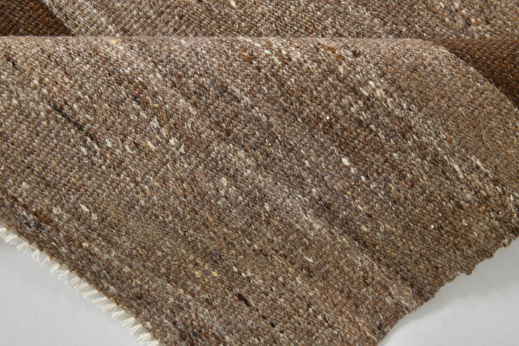 Kilim 389x304 cm, brązowy, wełna, lata 70. - 214760