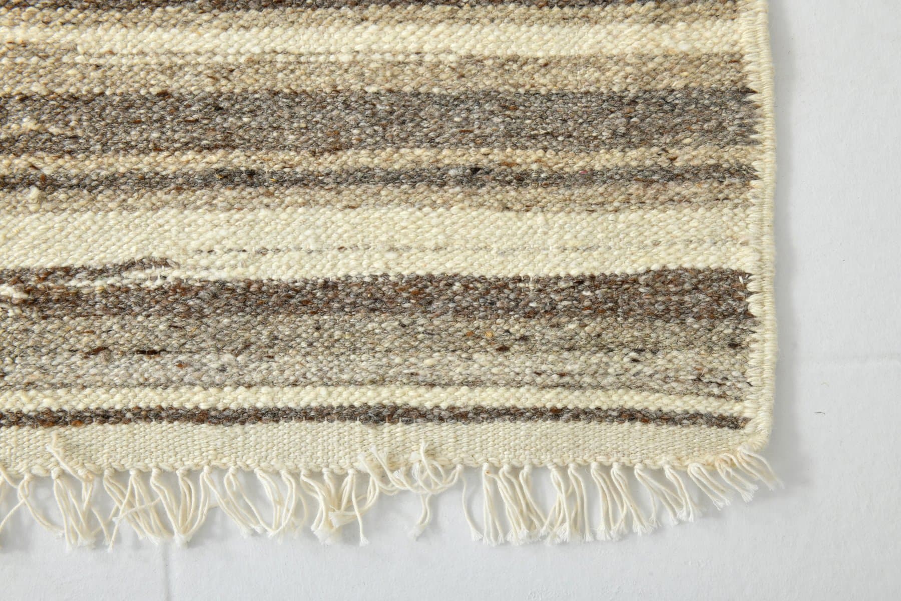 Kilim 359x265 cm, beżowy, wełna, lata 70. - 214747