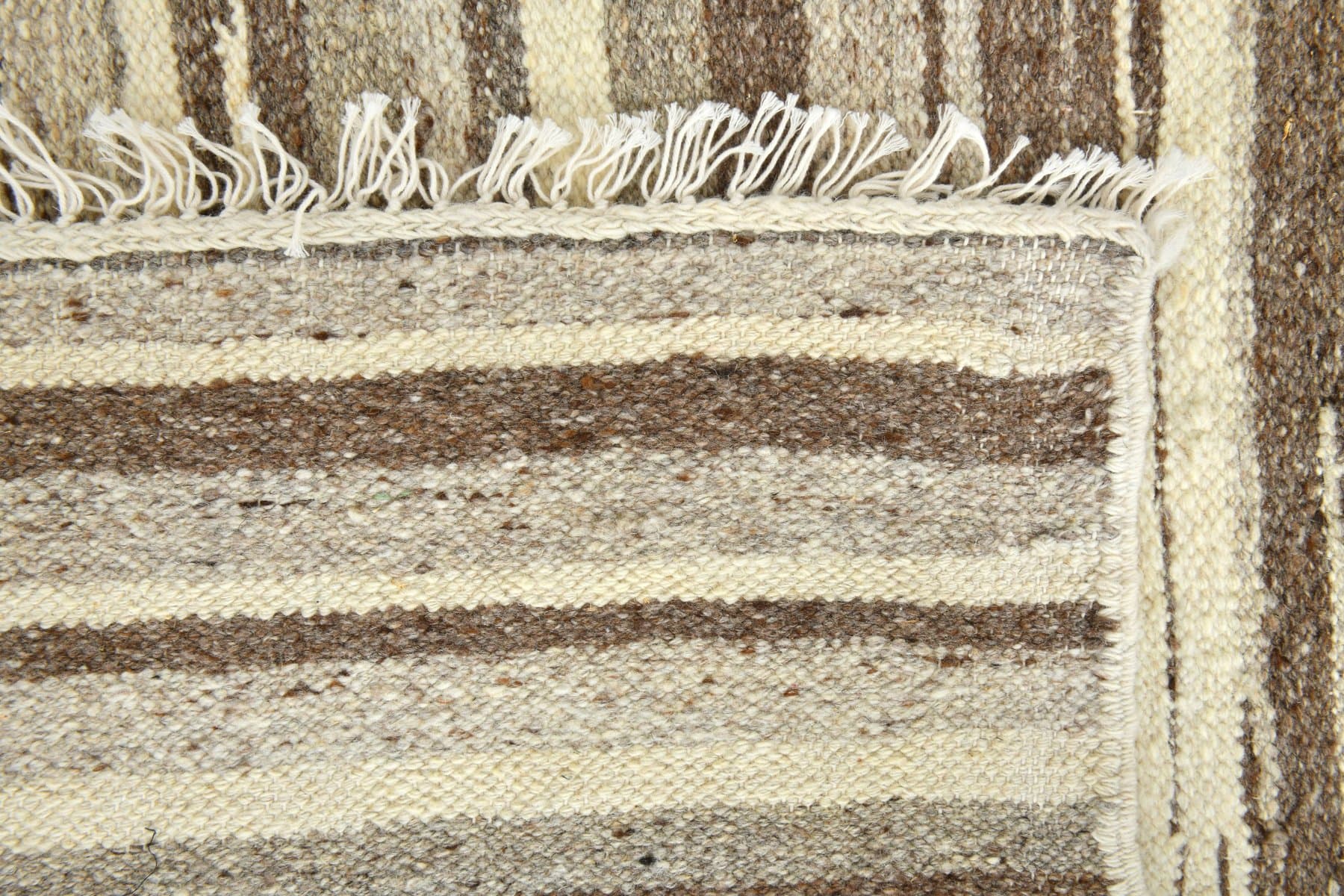 Kilim 359x265 cm, beżowy, wełna, lata 70. - 214739