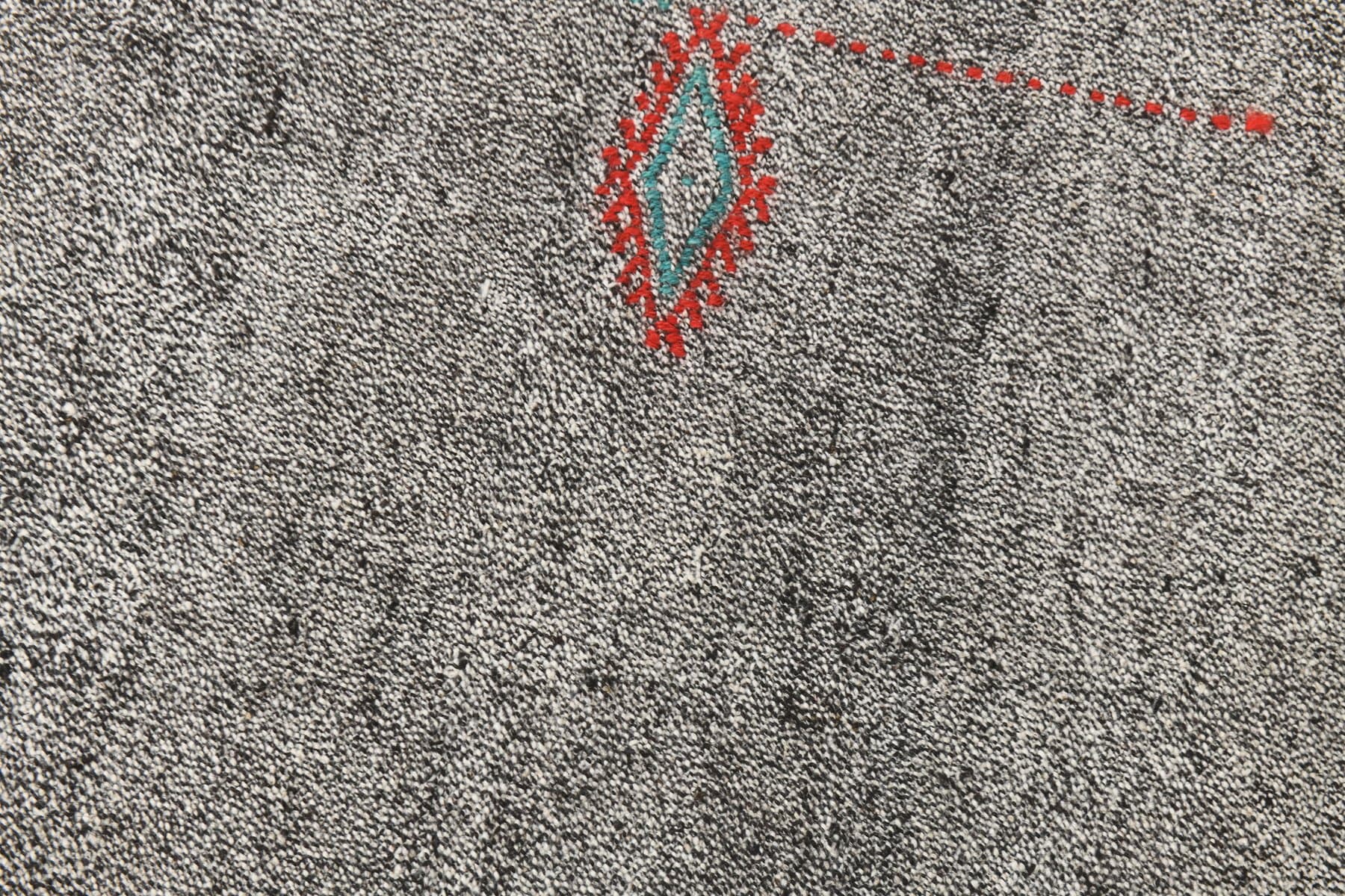 Chodnik 234x65 cm, szary, wełna, lata 70. - 214580