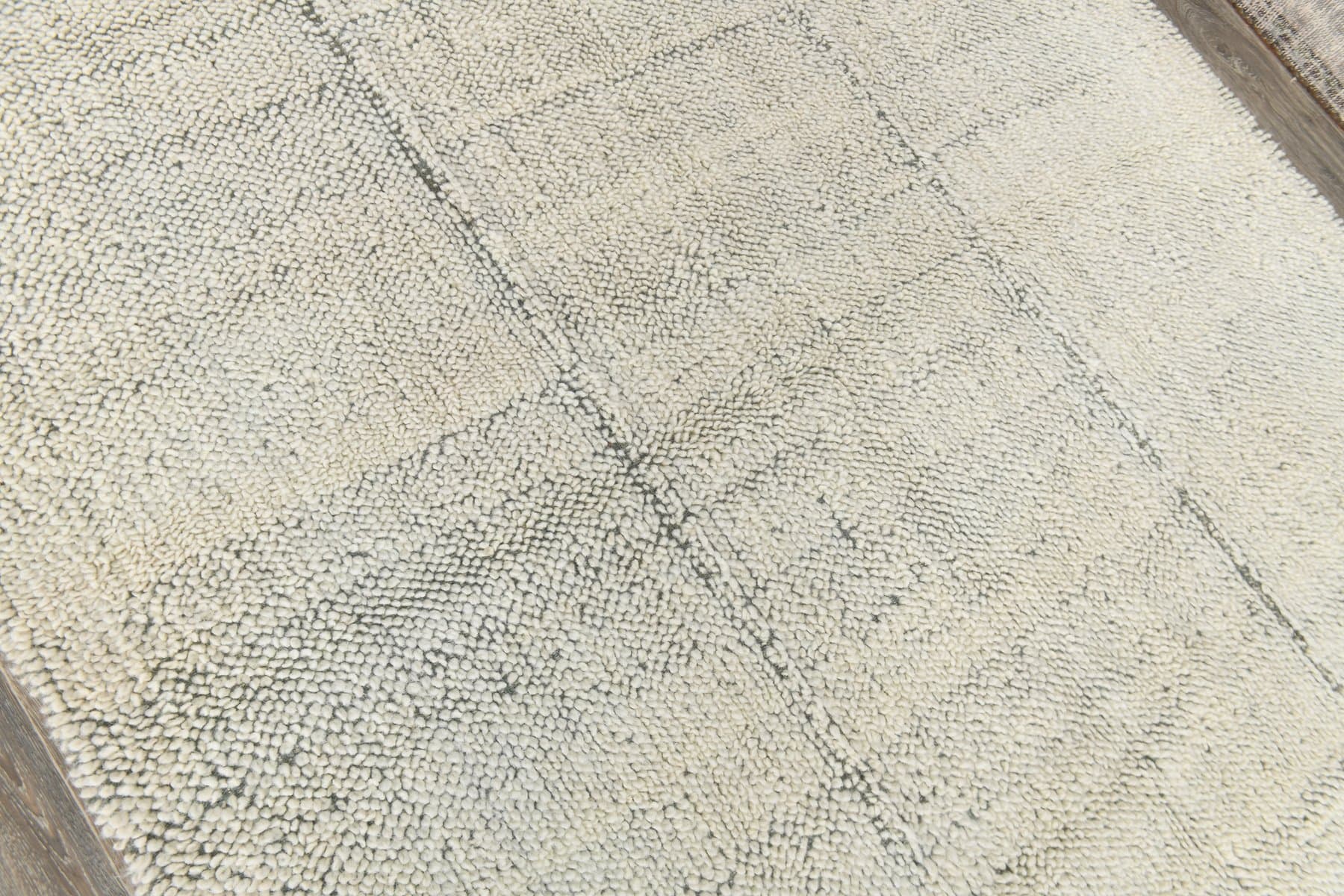 Kilim 307x197 cm, beżowy, wełna, lata 70. - 214566