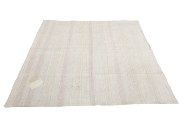 Kilim 178x183 cm, beżowy, konopie, lata 70. - WYMIARY