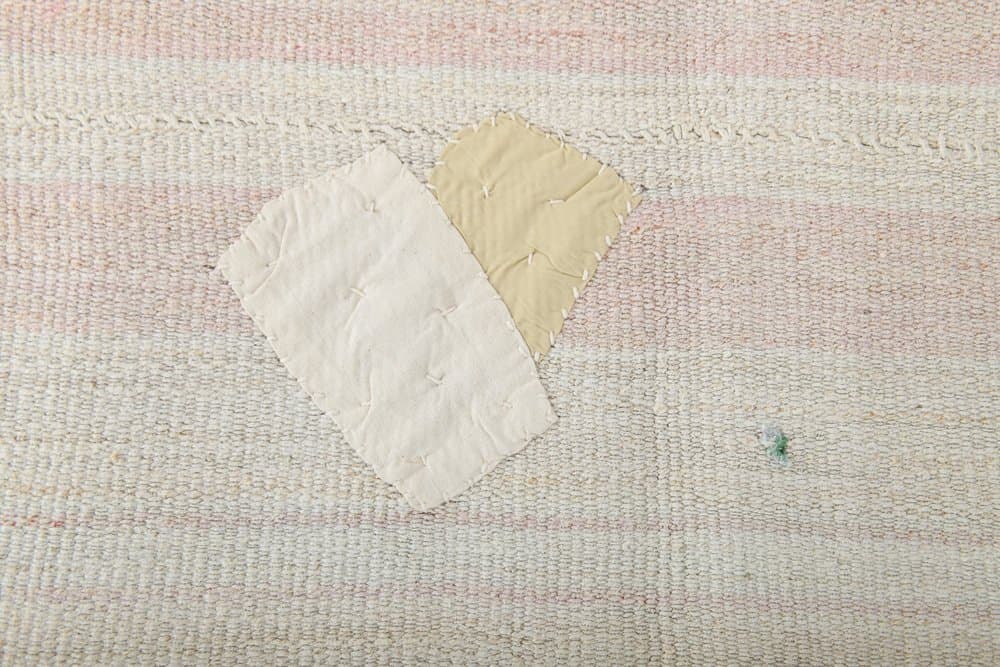 Kilim 178x183 cm, beżowy, konopie, lata 70. - 214547