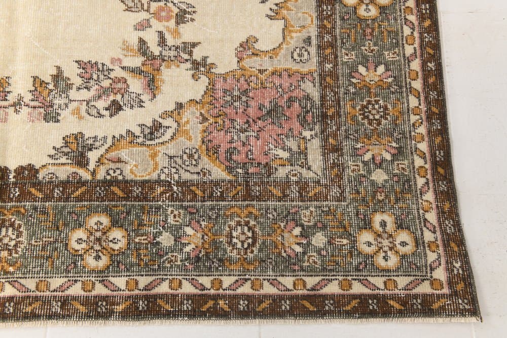 Dywan 182x304 cm, beżowy, wełna, lata 70. - 214969