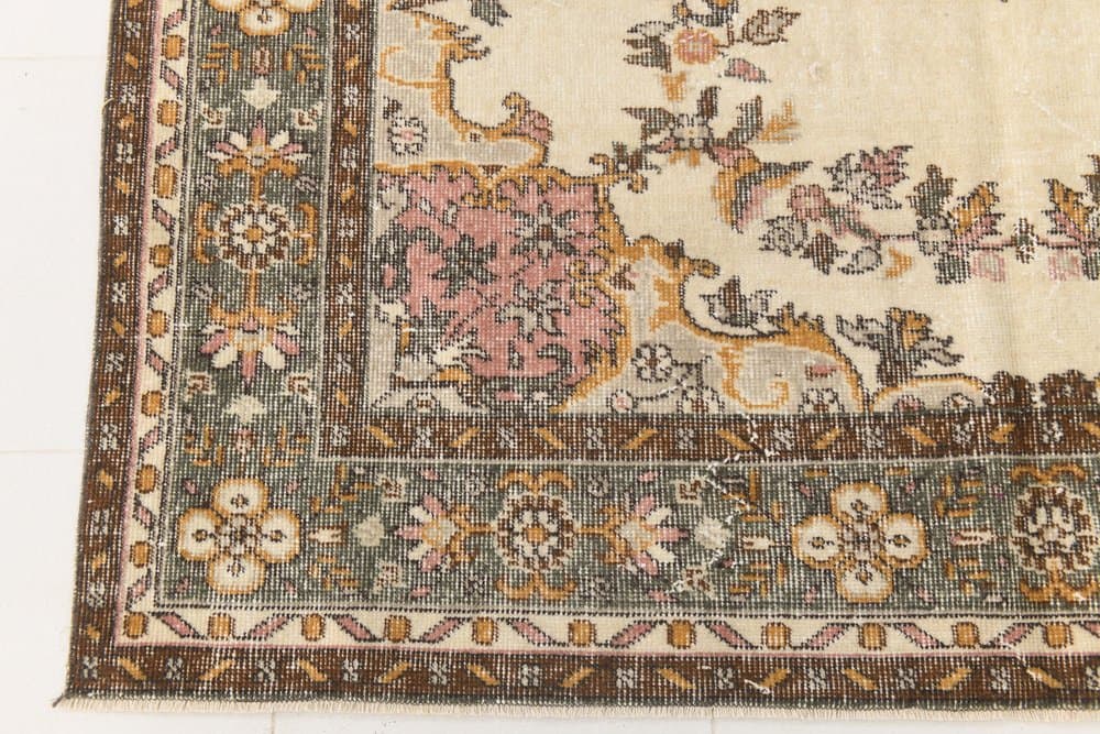 Dywan 182x304 cm, beżowy, wełna, lata 70. - 214968