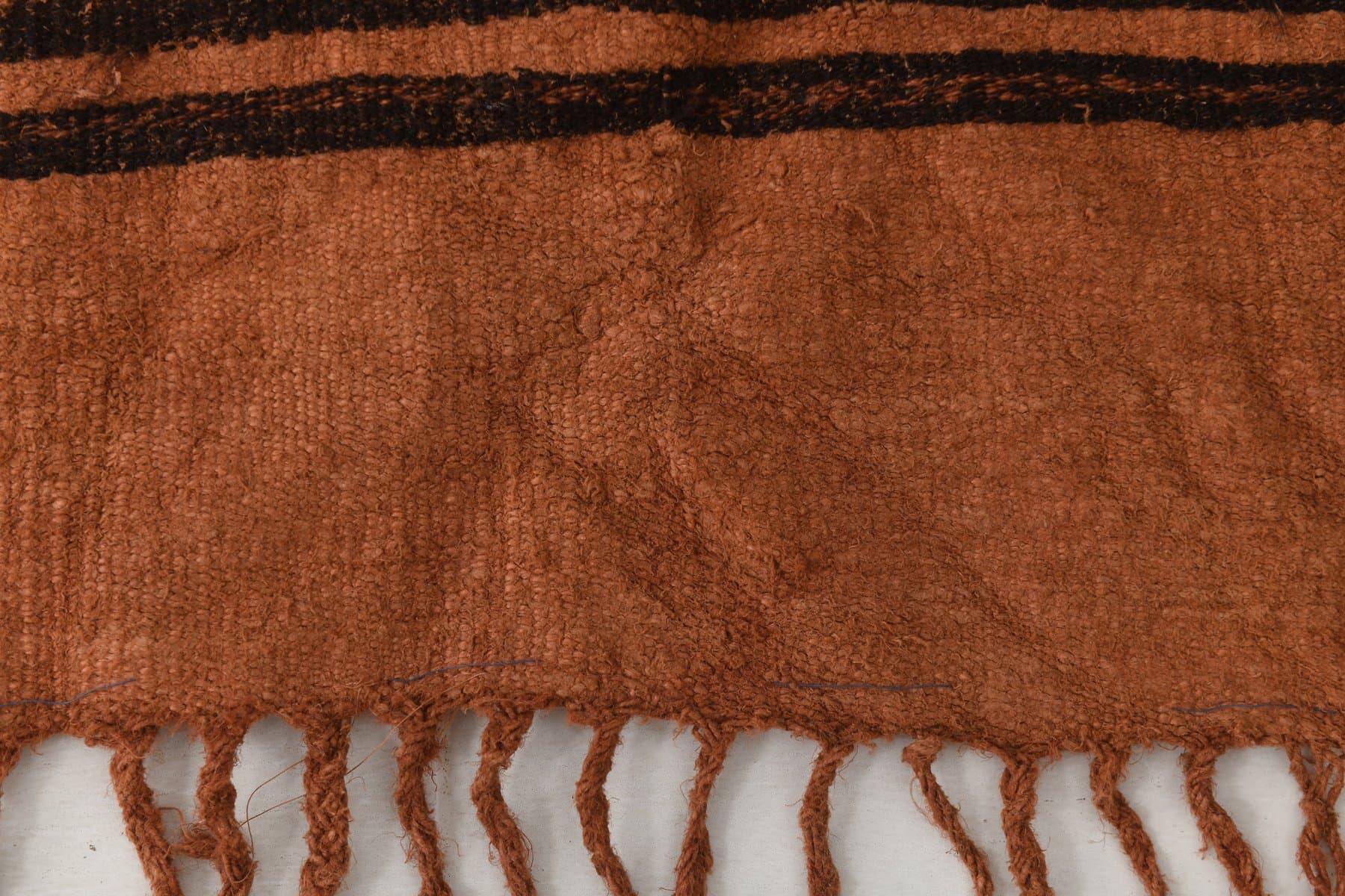 Chodnik 273x72 cm, brązowy, ciemnobrązowy, konopie, lata 70. - 214992