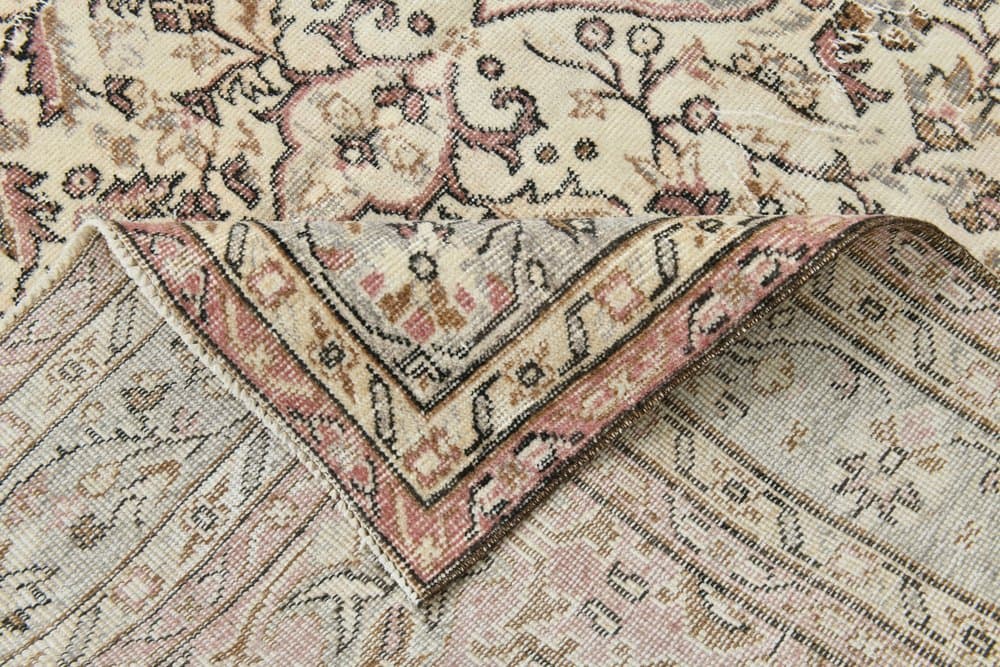 Dywan 186x270 cm, szary, czerwony, wełna, lata 70. - 215178