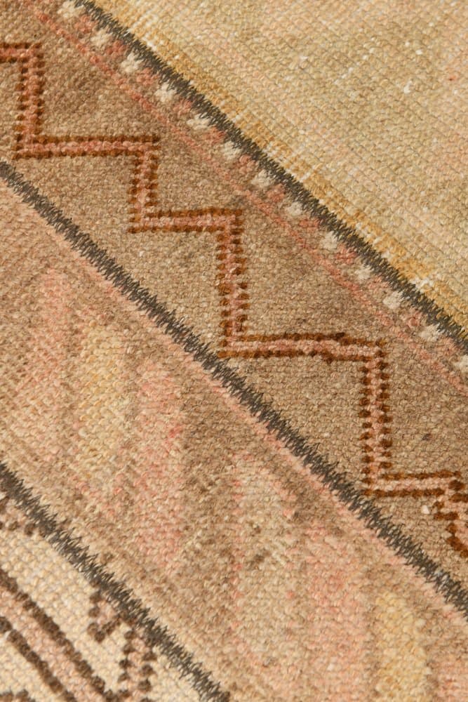 Dywan 107x54 cm, beżowy, wełna, lata 70. - 215145