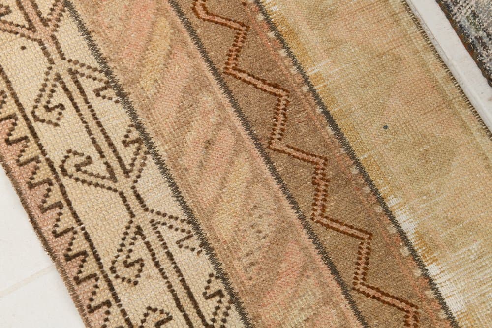 Dywan 107x54 cm, beżowy, wełna, lata 70. - 215144