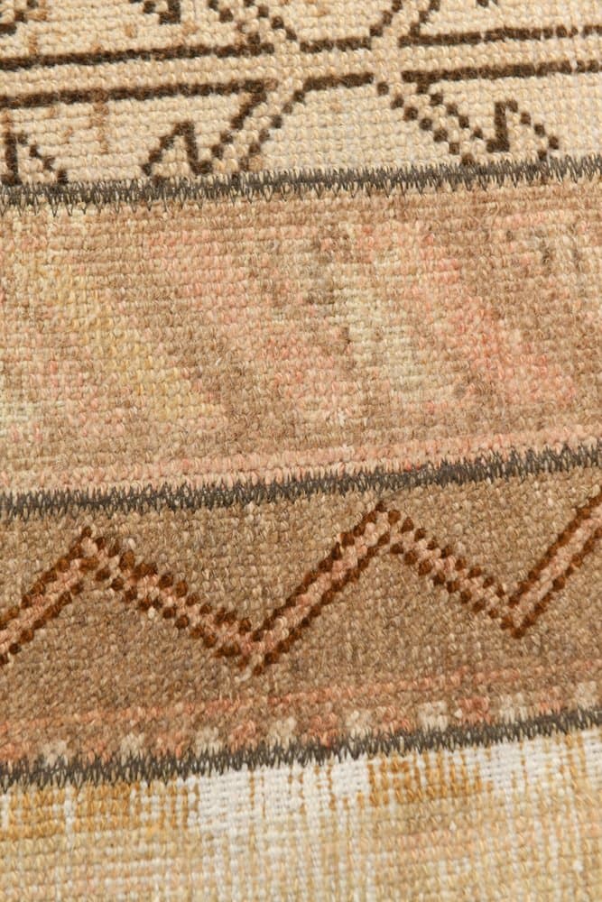 Dywan 107x54 cm, beżowy, wełna, lata 70. - 215146