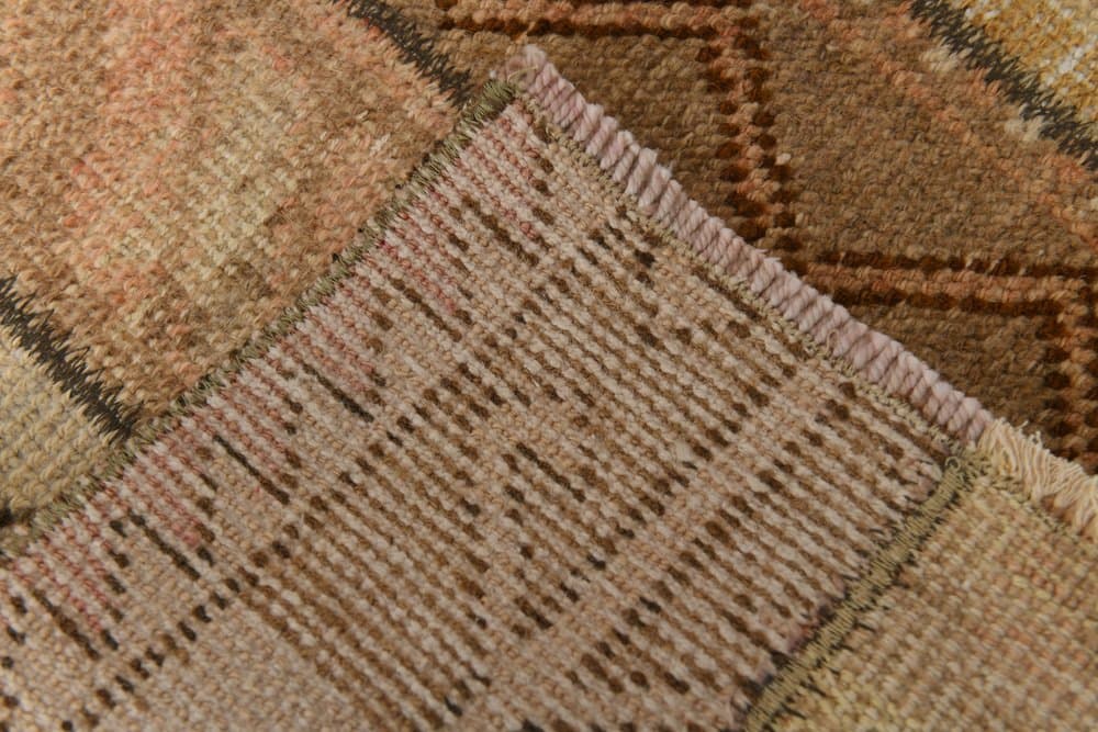 Dywan 107x54 cm, beżowy, wełna, lata 70. - 215141