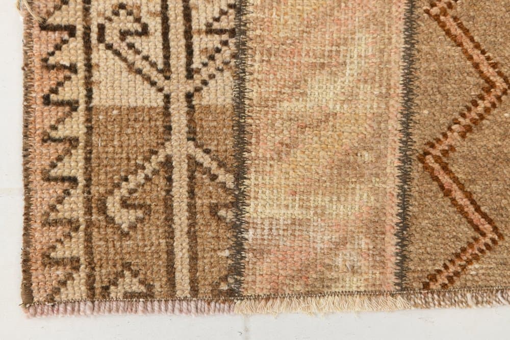 Dywan 107x54 cm, beżowy, wełna, lata 70. - 215147