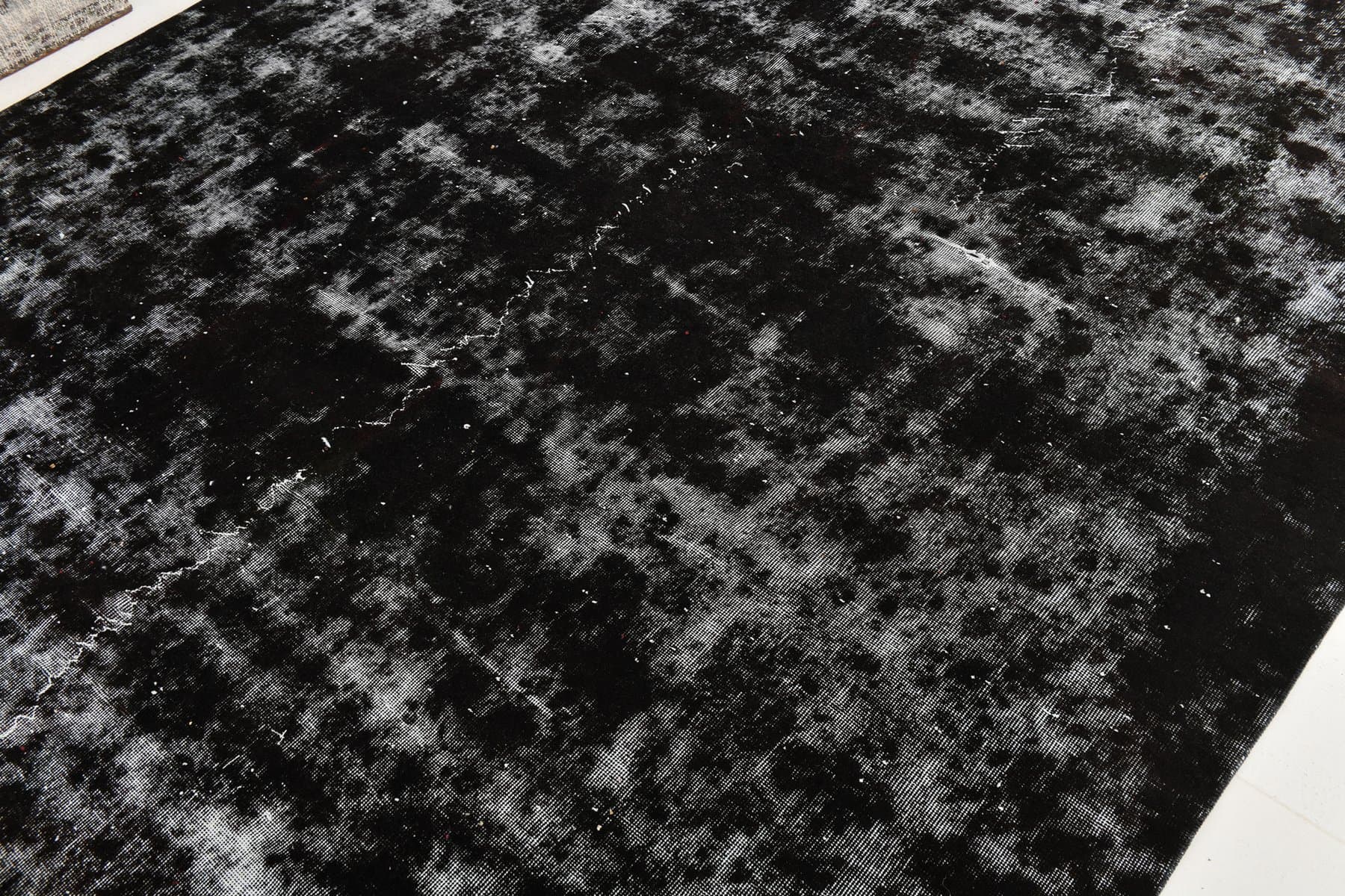 Dywan 347x243 cm, czarny, szary, wełna, lata 70. - 215118