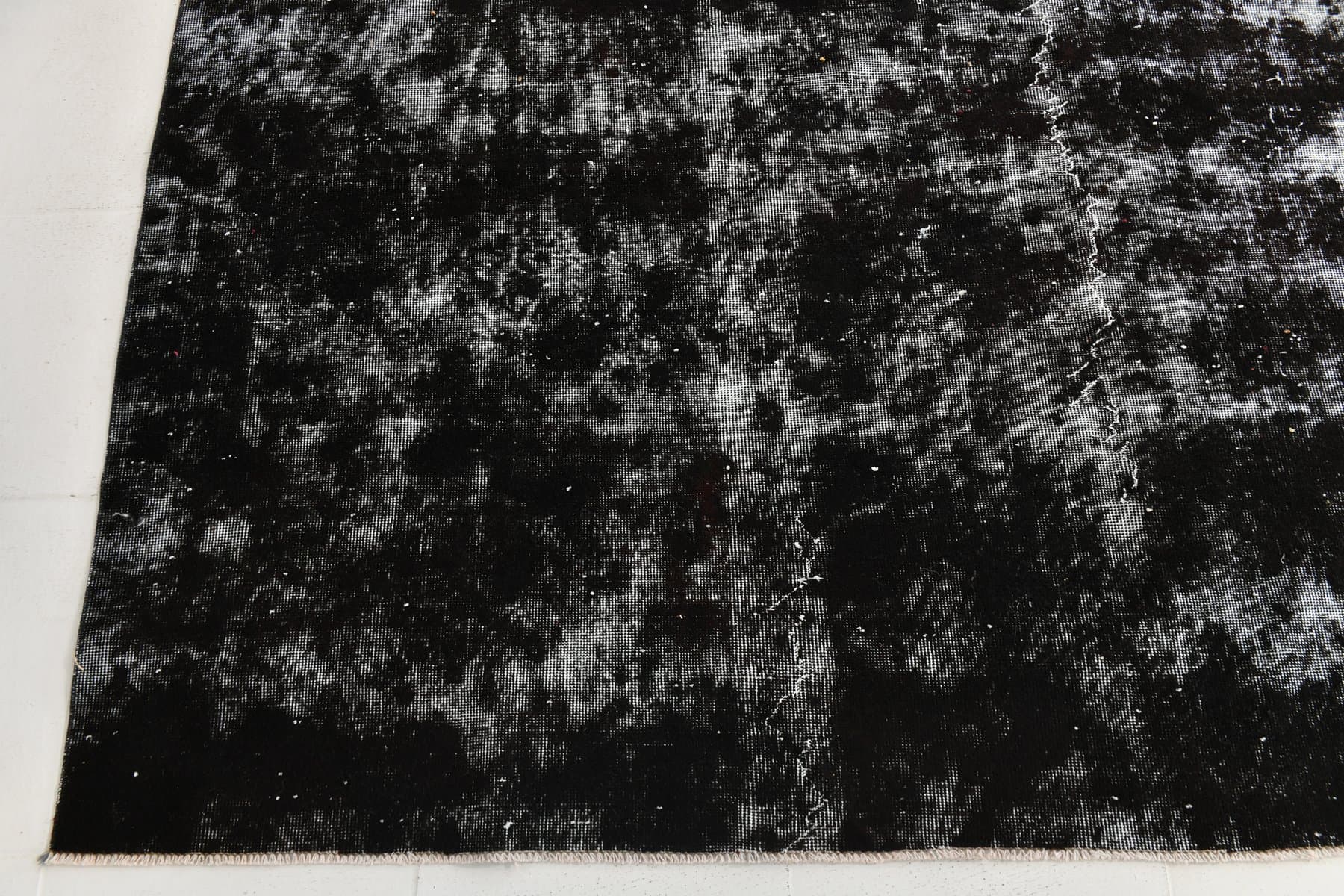 Dywan 347x243 cm, czarny, szary, wełna, lata 70. - 215121