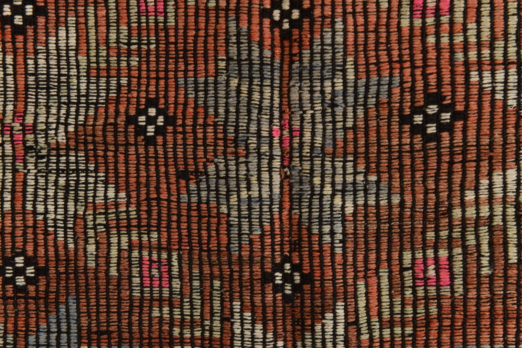 Kilim 178x270 cm, karminowy, pastelowy, wełna, lata 70. - 215110