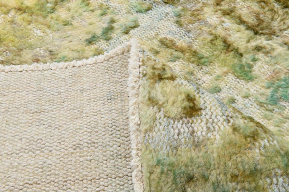 Dywan 171x273 cm, butelkowa zieleń, wełna, lata 70. - 215027