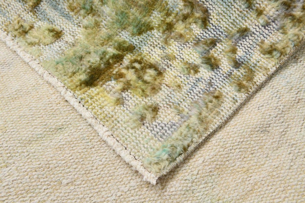 Dywan 171x273 cm, butelkowa zieleń, wełna, lata 70. - 215028