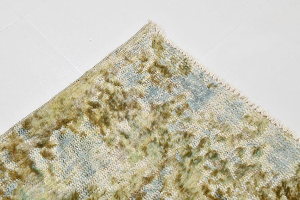 Dywan 171x273 cm, butelkowa zieleń, wełna, lata 70. - 215037