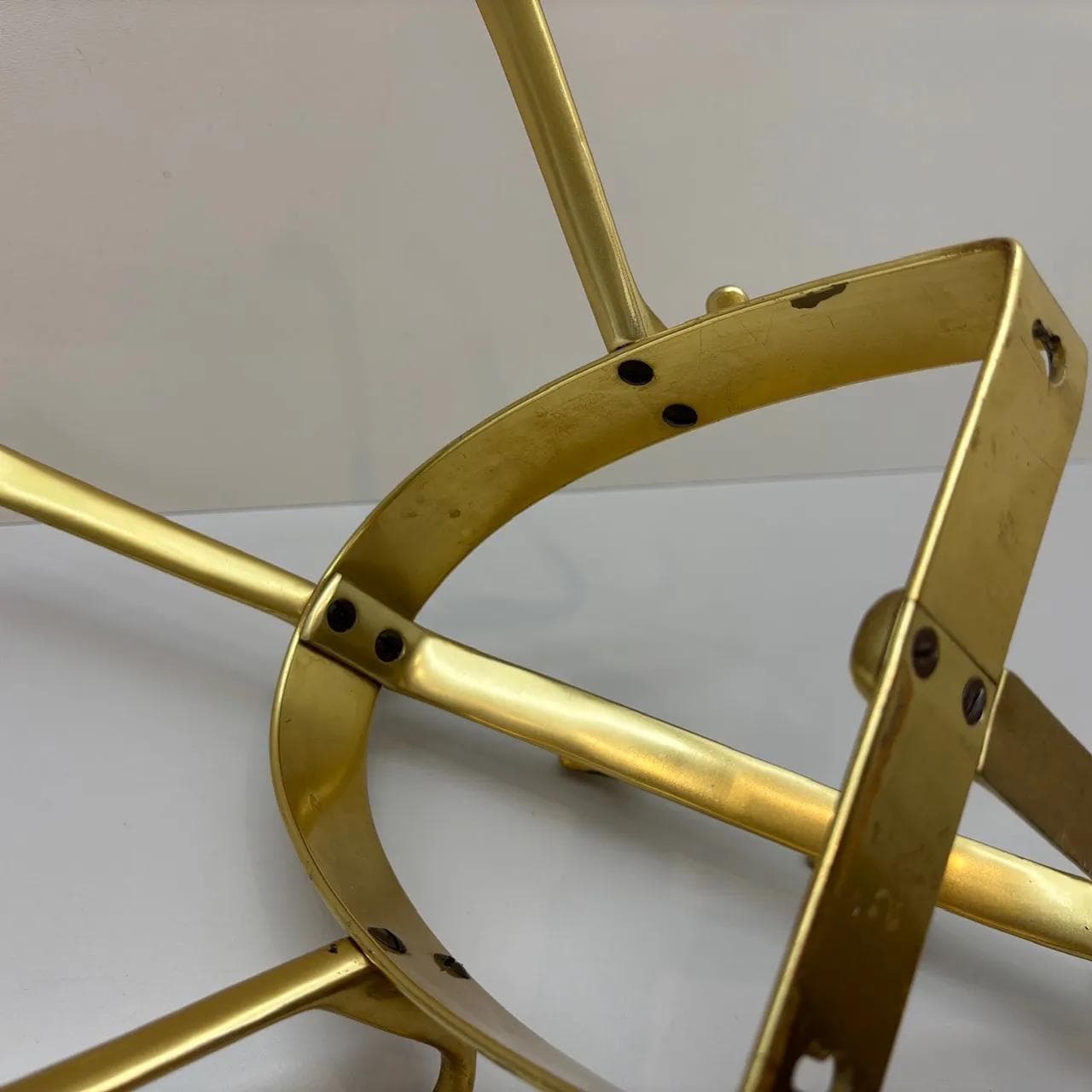 Wall-mounted coat rack, golden aluminum, Germany, 1970s. - 15576