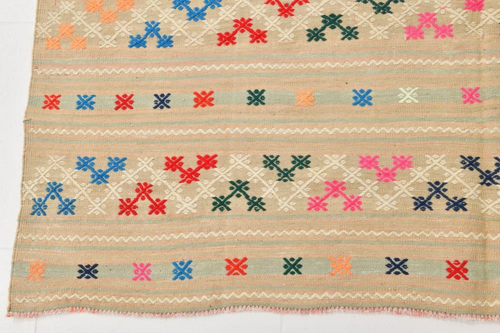 Rug 160x252 cm, Blue, Green, Wool, 1970s - 215662