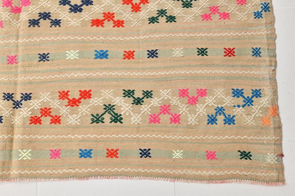 Rug 160x252 cm, Blue, Green, Wool, 1970s - 215664