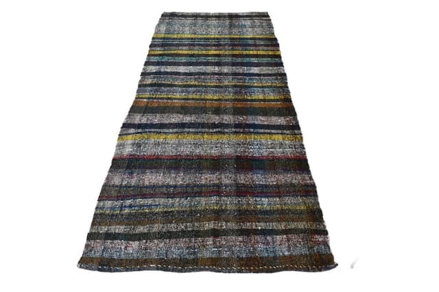 Kilim 115x271 cm, green, turquoise, wool, 1960s - DIMENSION