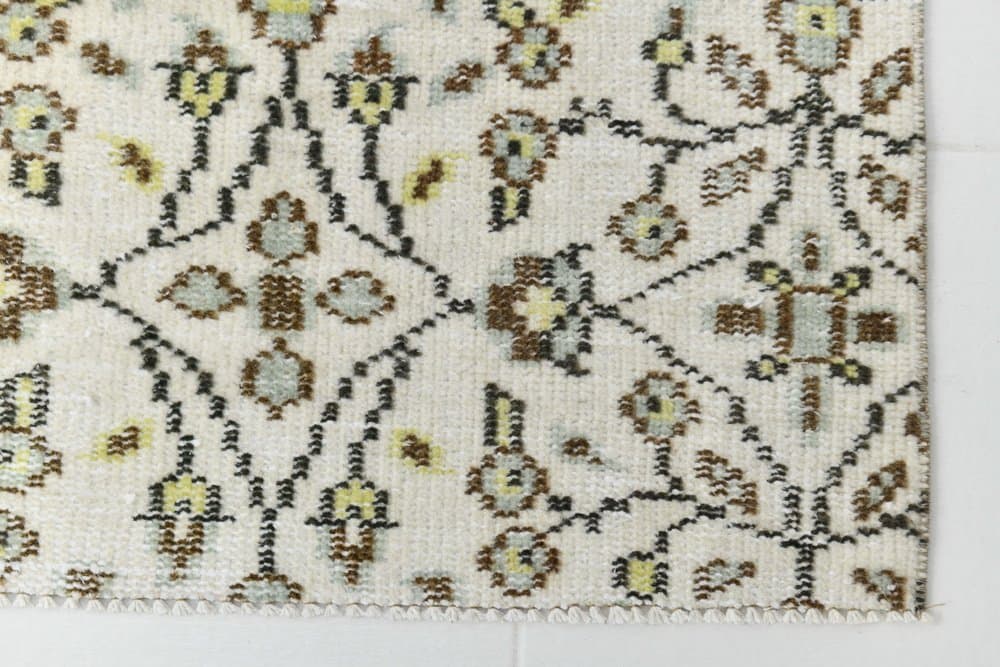 Dywan 195x78 cm, beżowy, wełna, lata 70. - 215611