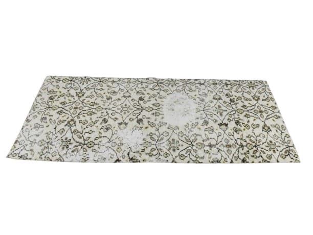 Dywan 195x78 cm, beżowy, wełna, lata 70.