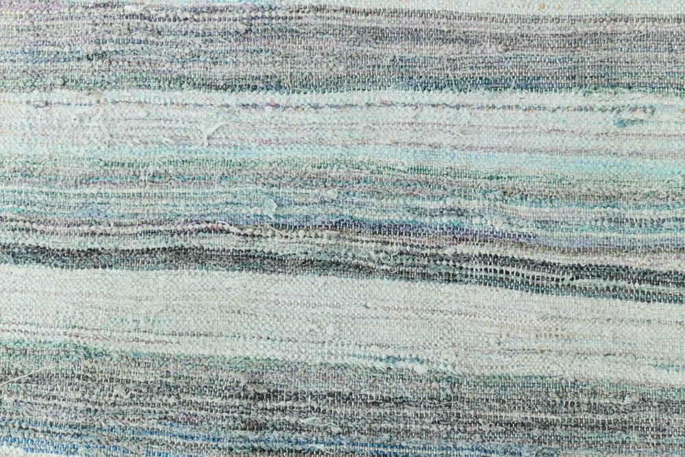 Chodnik 297x67 cm, szary, niebieski, wełna, lata 70. - 215506