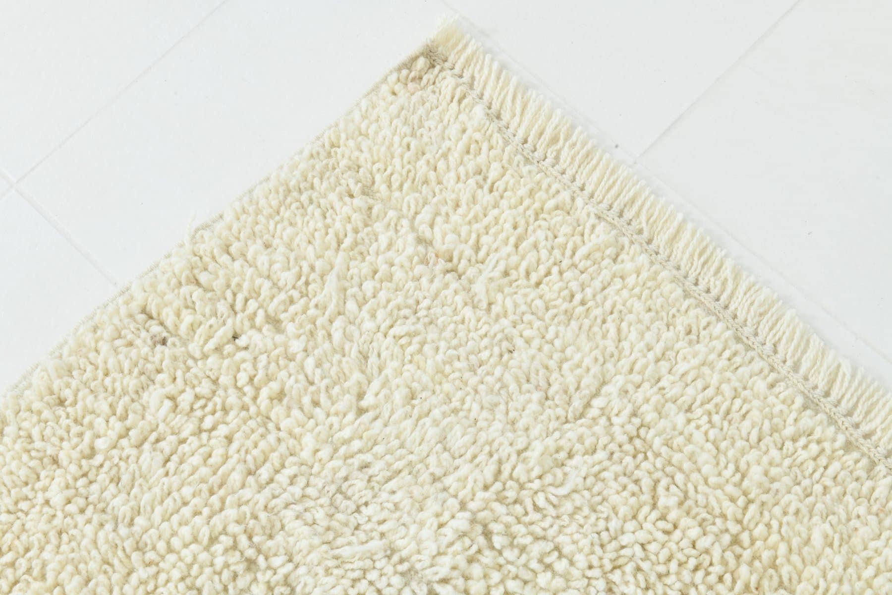 Dywan 211x135 cm, beżowy, wełna, lata 70. - 215468