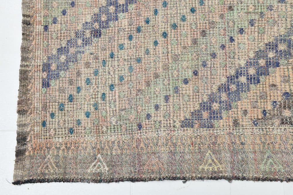 Kilim 225x330 cm, szary, wełna, Turcja, lata 70. - 215444