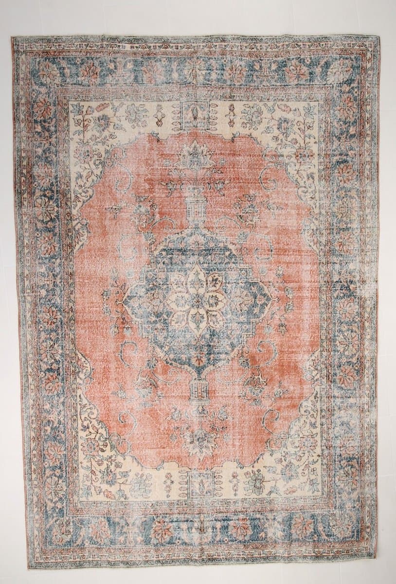 Rug 344x235 cm, beige, wool, Turkey, 1960s. - 215371