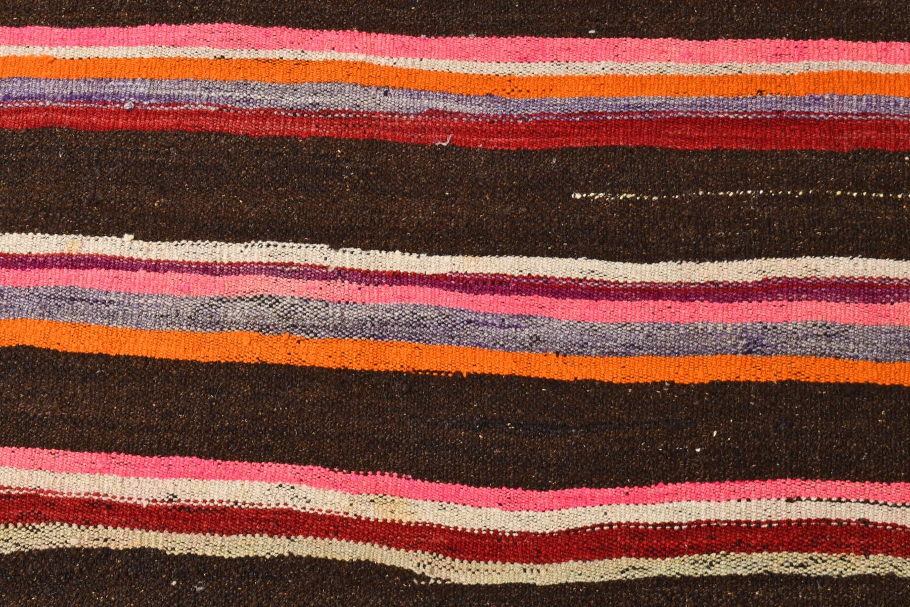 Kilim Runner 283x80 cm, brown, beige, wool, Turkey, 1970s. - 215366