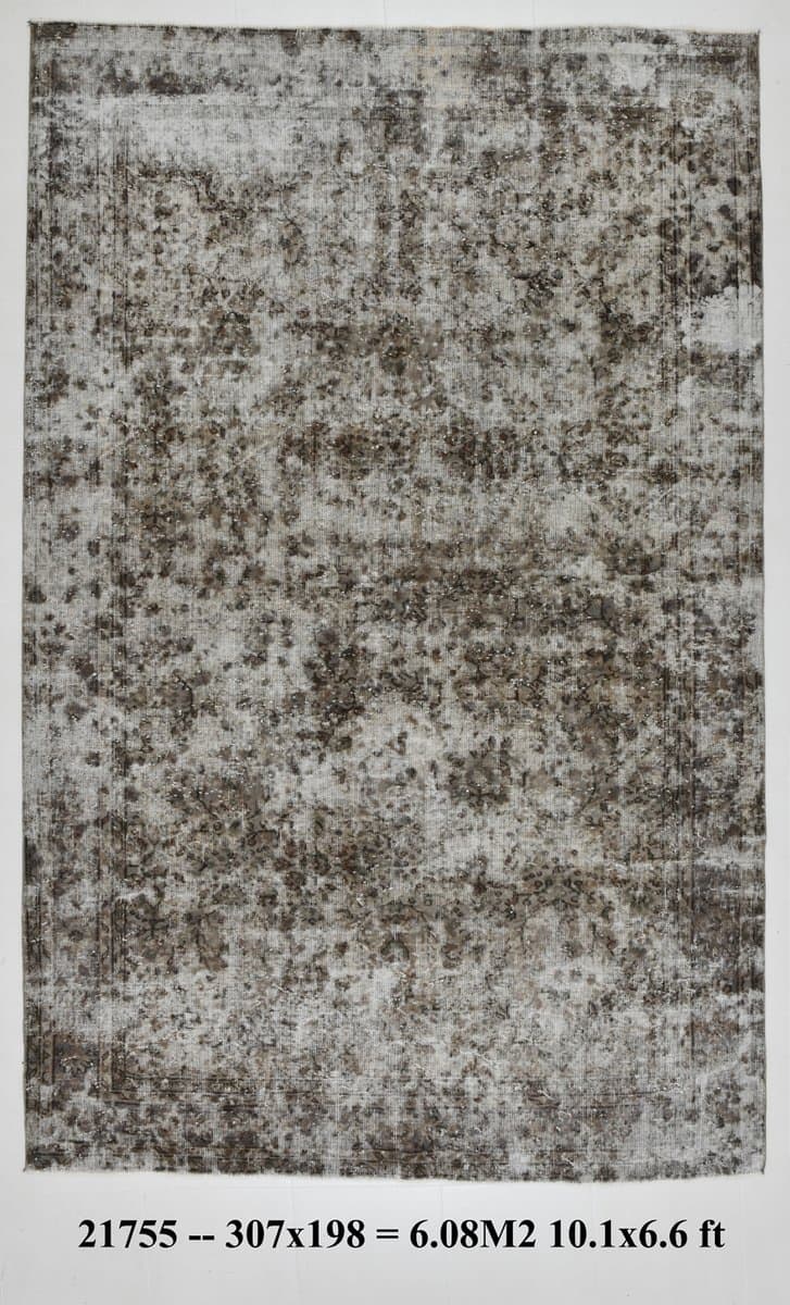Rug 198x307 cm, grey, wool, Turkey, 1950s - 215329