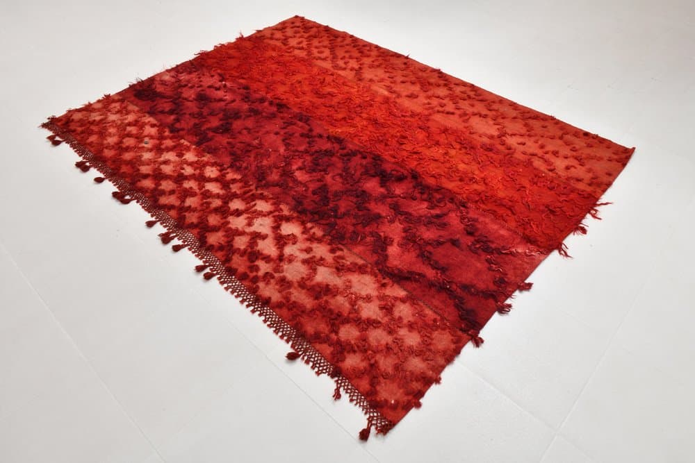 Kilim 230x171 cm, czerwony, wełna, Turcja, lata 60. - 215684