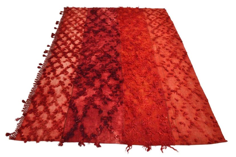 Kilim 230x171 cm, czerwony, wełna, Turcja, lata 60.