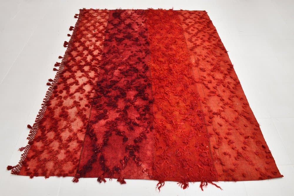 Kilim 230x171 cm, czerwony, wełna, Turcja, lata 60. - 215683