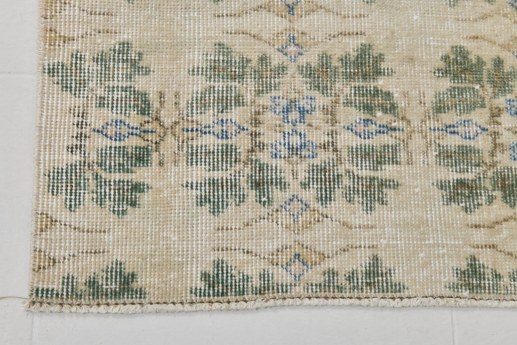 Rug 197x306 cm, beige, wool, 1960s - 219426